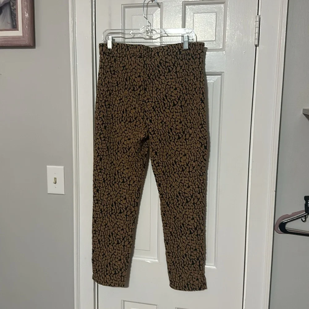 Michael Michael  Kors Black and Tan Animal Print Pants size large